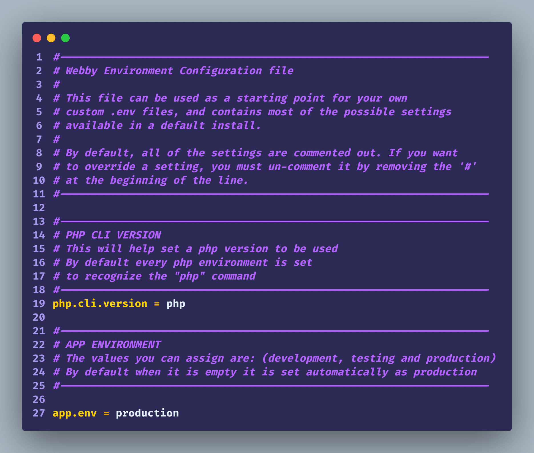 Webby's .env file: What is a .env file in Modern Web Development